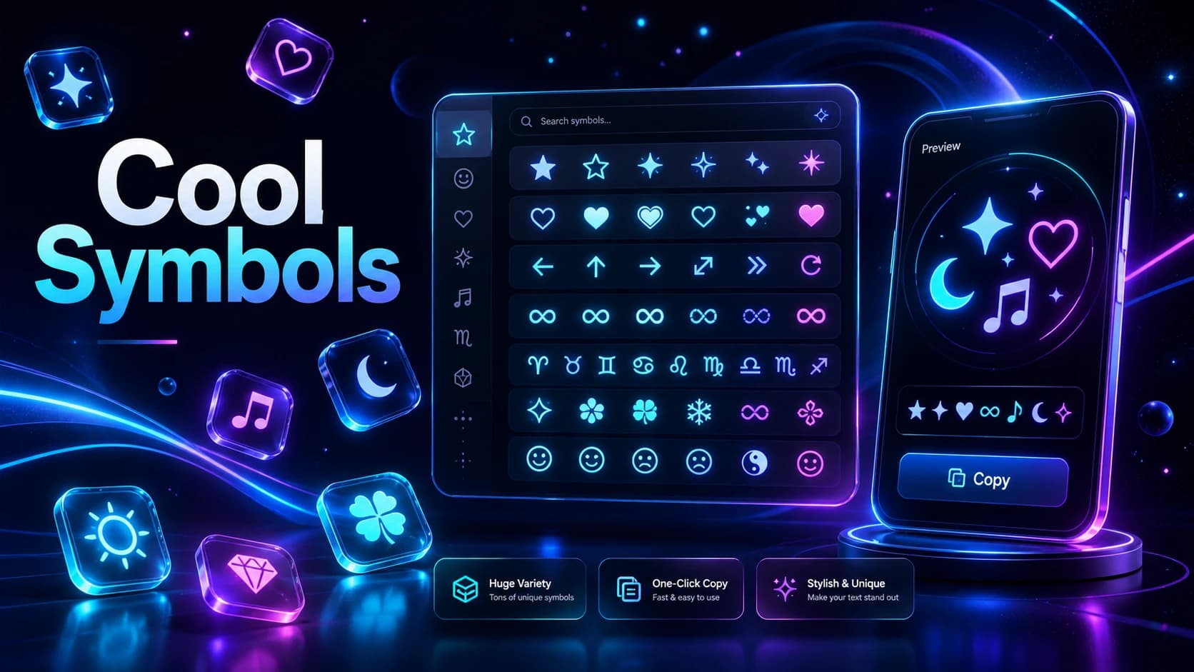 Cool symbols menu preview image