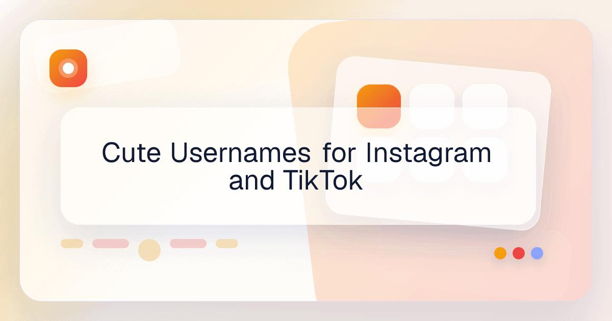 Cute Usernames for Instagram and TikTok article preview image