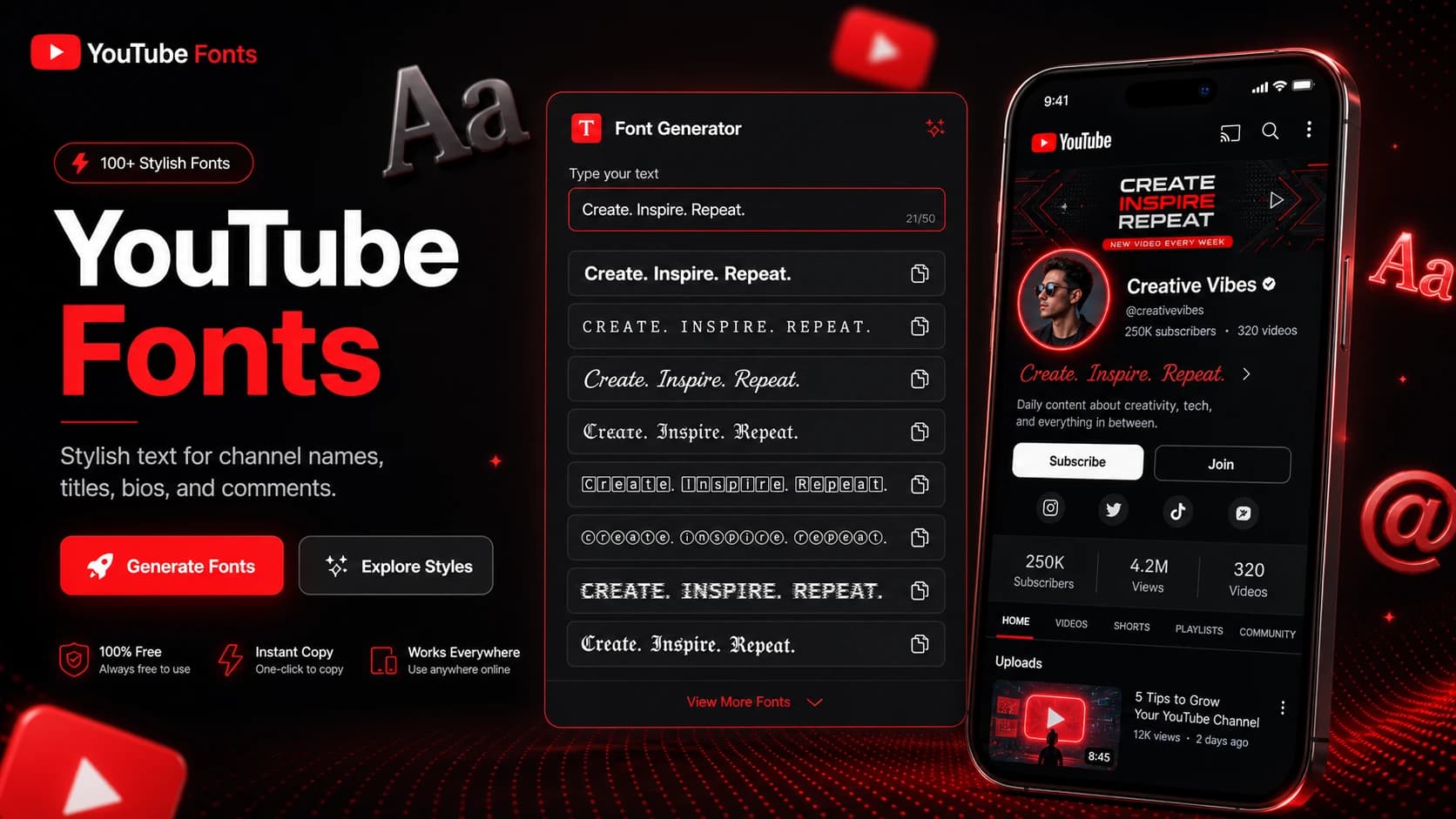 YouTube Fonts preview image
