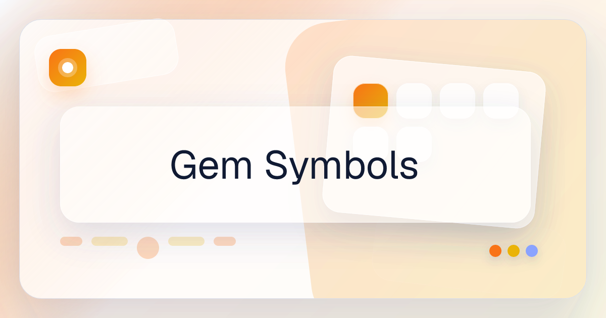 Gem Symbols | FancyFonts