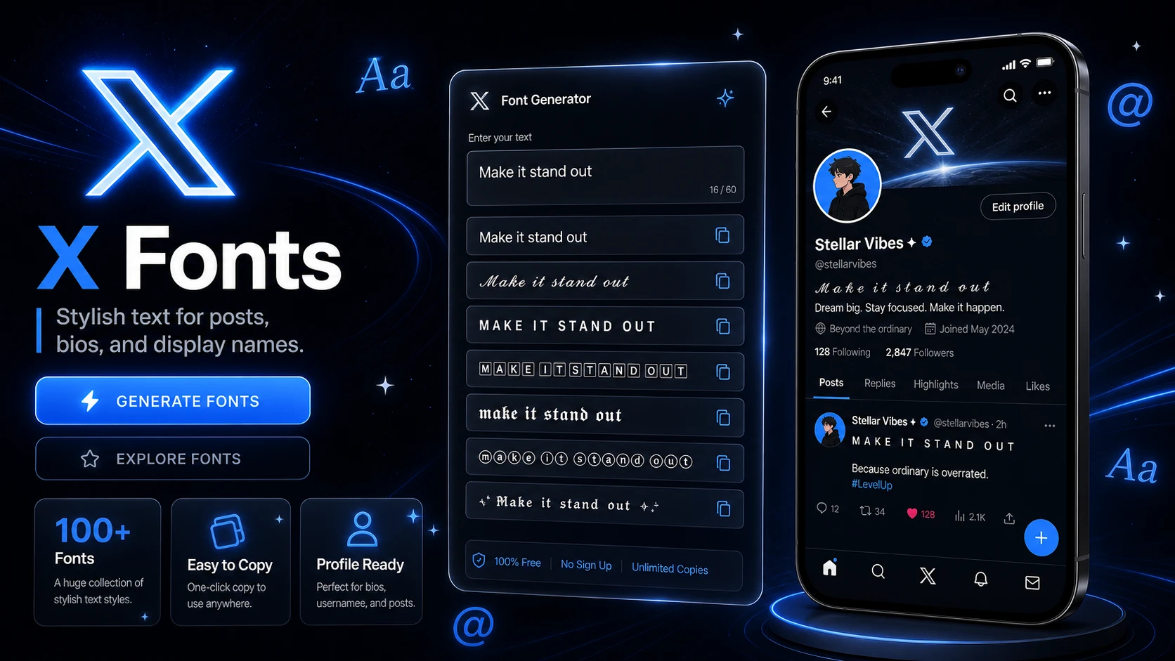 Twitter Fonts Generator for X Bios, Tweets, Names, and Stylish Text ...