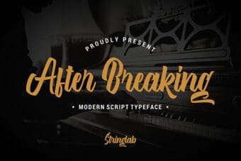 After Breaking Script Font