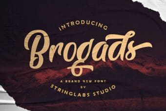 Brogads bold retro font