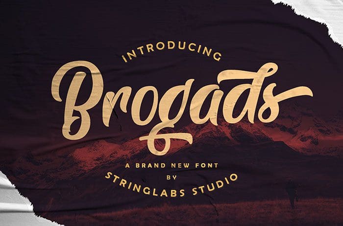 Brogads bold retro font