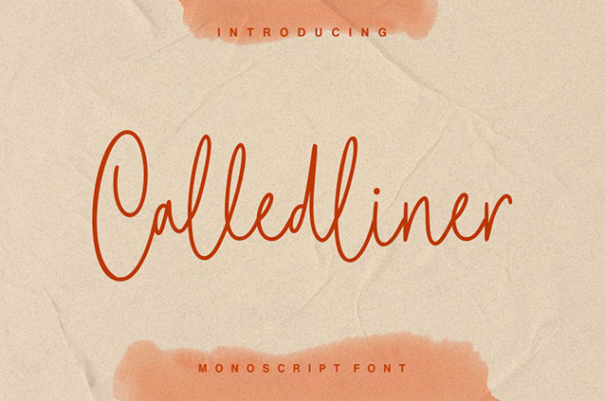 Free Calledliner Monoscript Font
