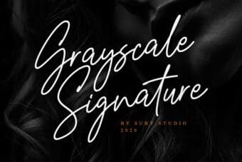 Grayscale Handwritten Font