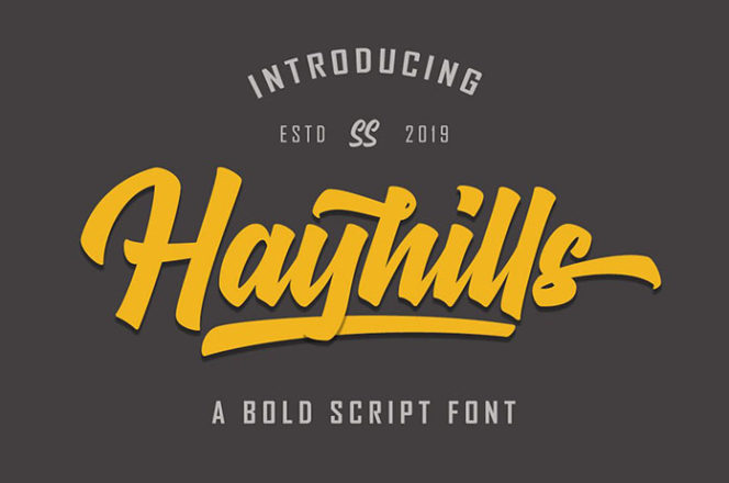 Free Hayhills Script Font