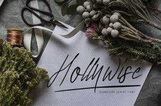 Hollywise Signature Script Font