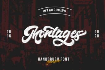 Montages Bold Script Font