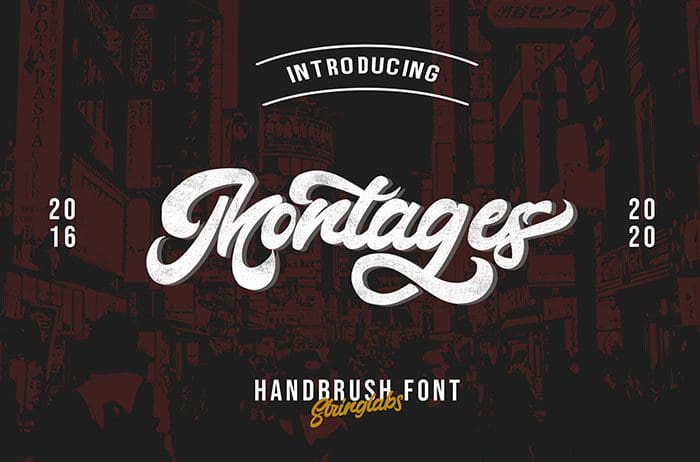 Montages Bold Script Font