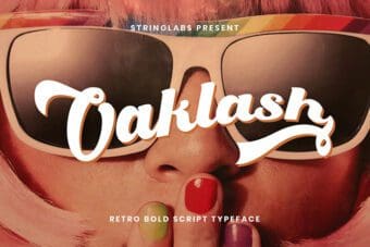 Oaklash Retro Bold Script Font
