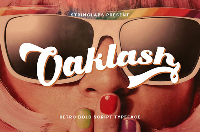 Oaklash Retro Bold Script Font