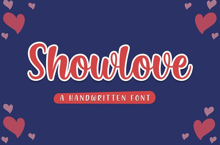 Showlove Handwritten Font