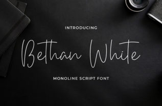 Bethan Monoline Script Font