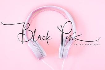 Black Pink Handwritten Font