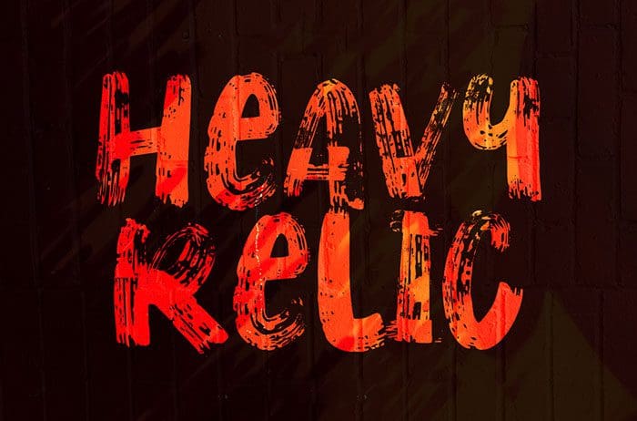Heavy Relic Brush Font