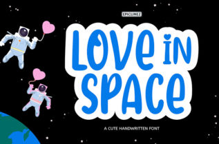 Love In Space Handwritten Font
