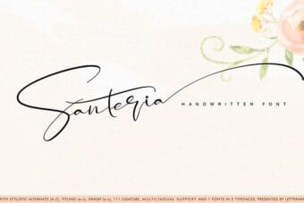 Santeria Handwritten Font