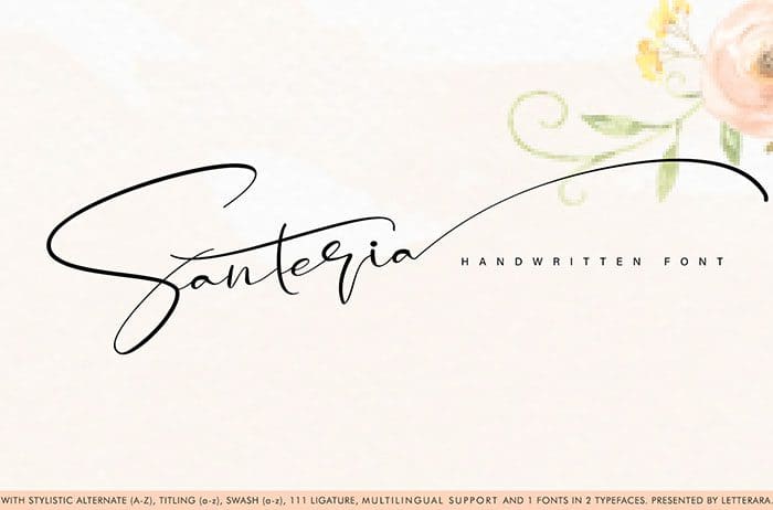 Santeria Handwritten Font