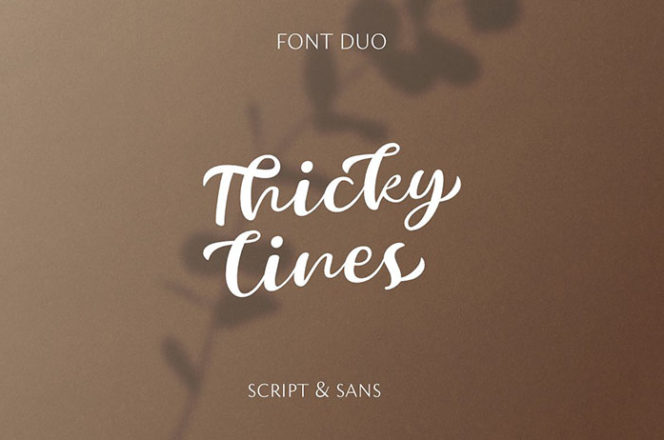 Free Thickylines Script Font