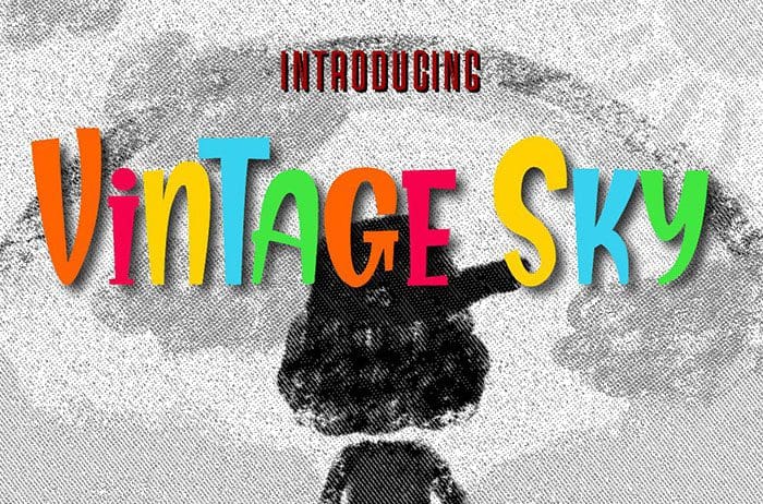 Vintage Sky Display Font