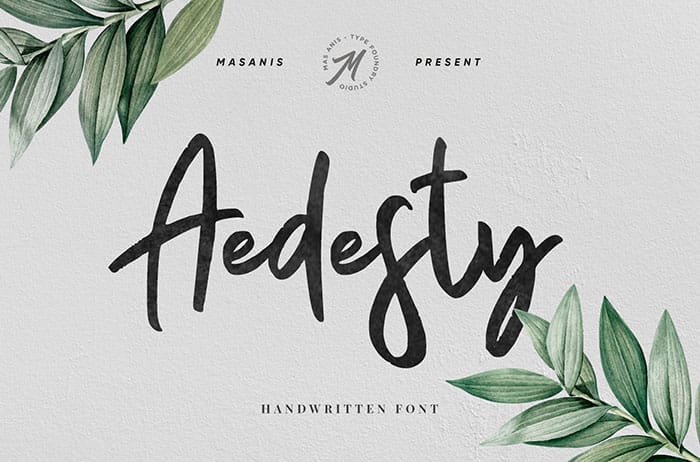 Aedesty Script Font