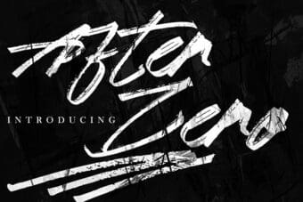After Zero Brush Font