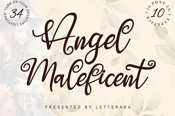 Angel Maleficent Script Font