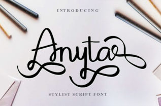 Free Anyta Script Font