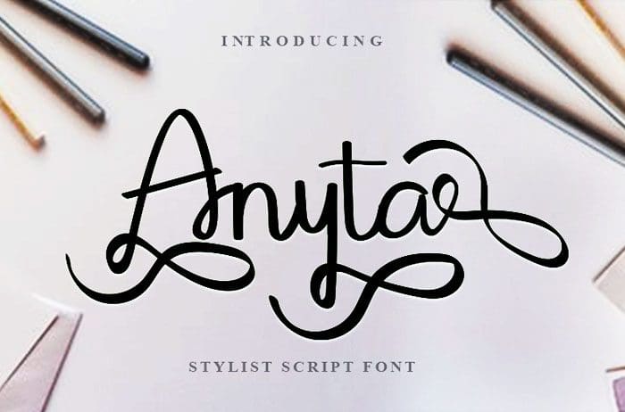 Anyta Script Font