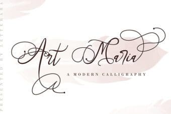 Art Maria Calligraphy Font
