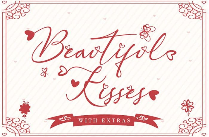 Beautiful Kisses Handwritten Font