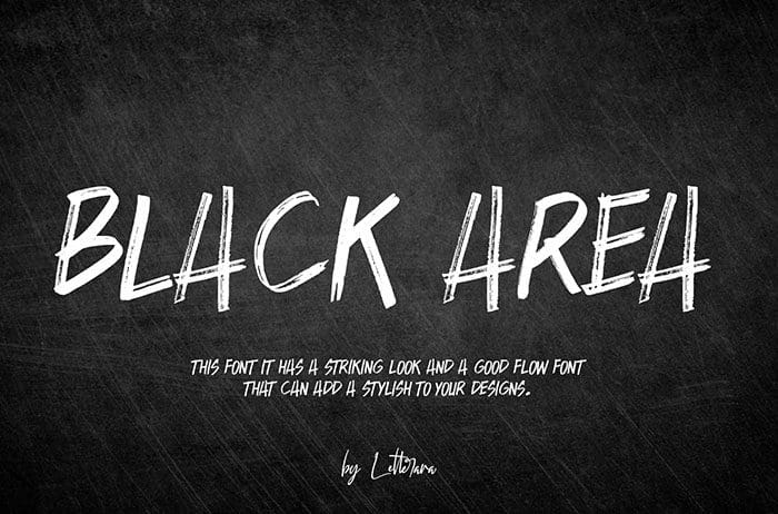 Black Area Brush Font