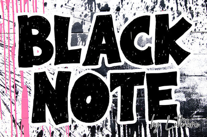 Black Note Brush Font