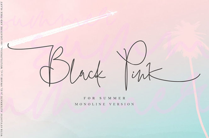 Black Pink Summer Font