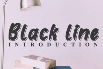 Black Line Display Font