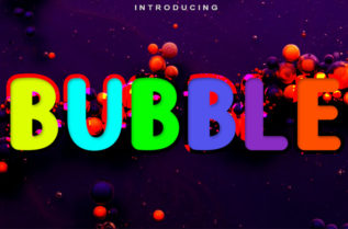 Free Bubble Display Font