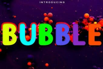 Bubble Display Font