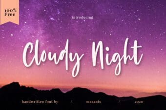 Cloudy Night Script Font