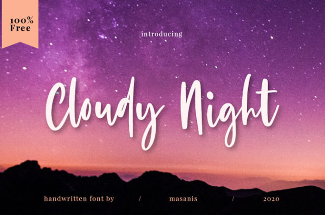 Cloudy Night Script Font