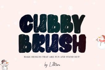 Cubby Brush Font
