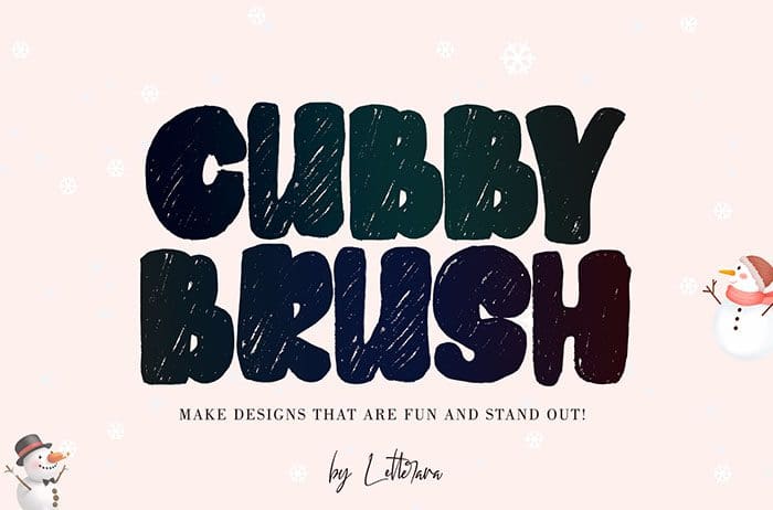 Cubby Brush Font