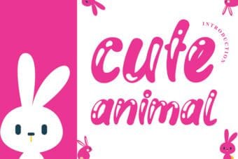 Cute Animal Display Font