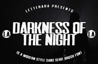Darkness Of The Night Brush Font