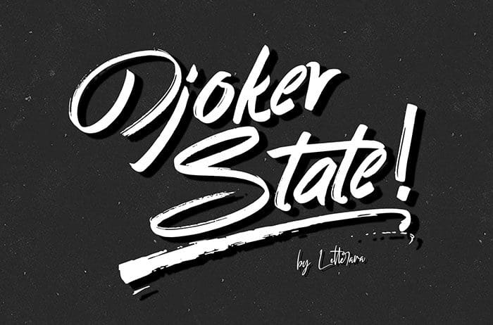 Djoker State Brush Font