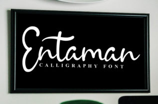 Entaman Calligraphy Font