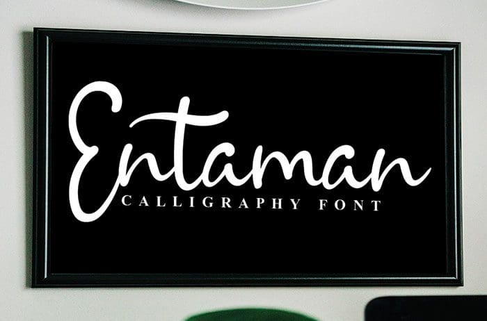 Entaman Calligraphy Font