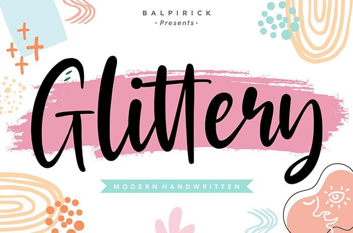 Glittery Handwritten Font