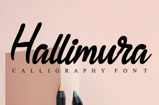 Hallimura Calligraphy Font