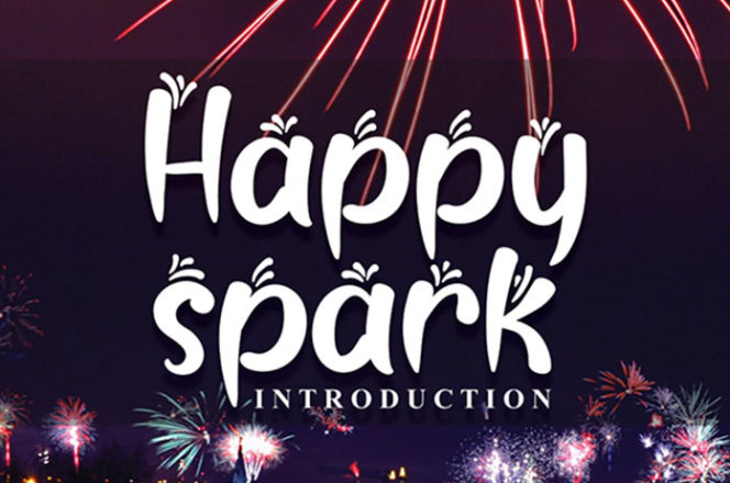 Happy Spark Display Font
